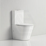 625x390x845mm Bathroom Back to Wall Rimless Tornado Toilet Suite Compact Design