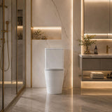 Rimless Tornado Back to Wall Toilet Suite Compact Design 620x385x835mm - Gloss White