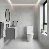 Bathroom Back To Wall Toilet Suite Rimless Slim Duraplas Seat Ceramic 665x395x850mm - Gloss White