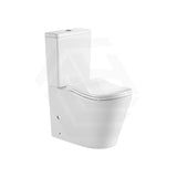 670x390x860mm Bathroom Back to Wall Rimless Tornado Toilet Suite Ergonomic Curved Seat