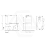 670x390x860mm Bathroom Back to Wall Rimless Tornado Toilet Suite Ergonomic Curved Seat