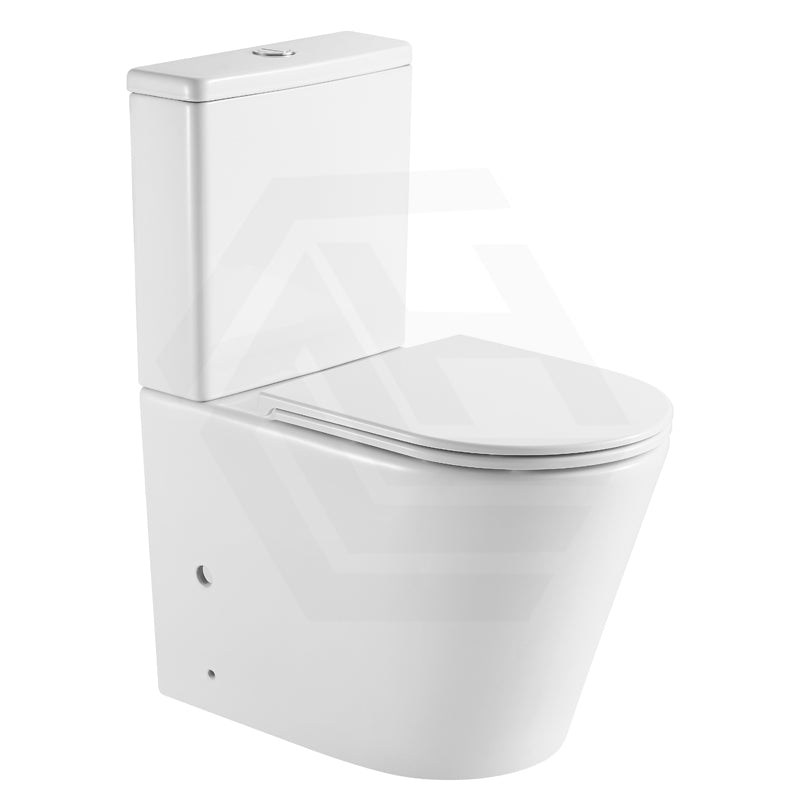 680x415x870mm Bathroom Back to Wall Rimless Tornado Toilet Suite Extra Large Pan