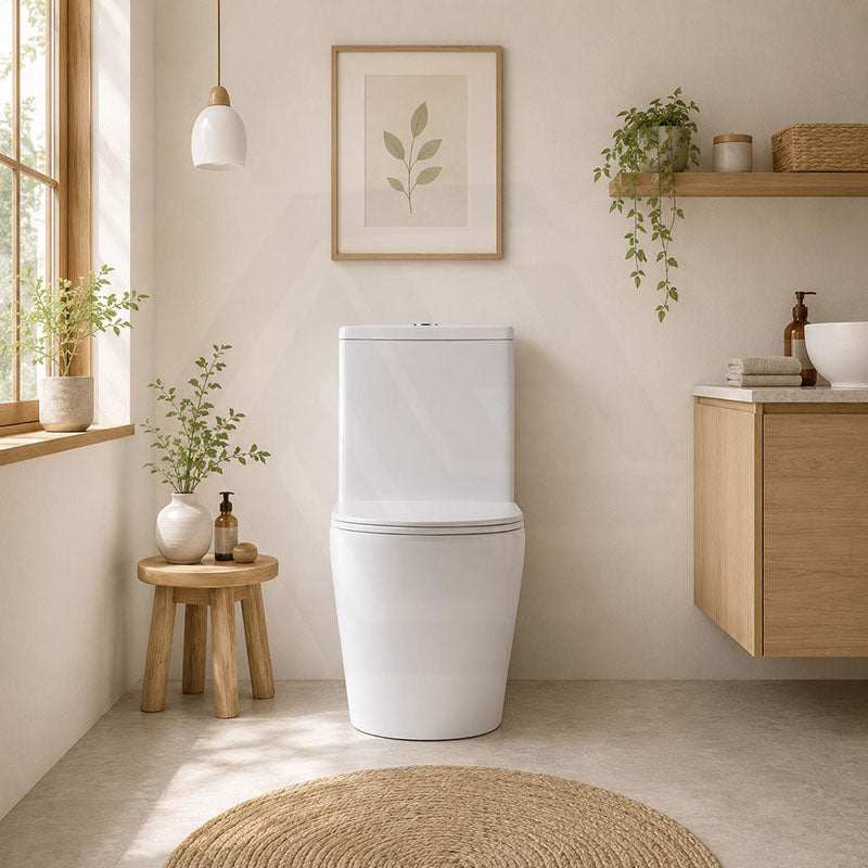 Rimless Tornado Back to Wall Toilet Suite Extra Large 673x415x865mm - Gloss White
