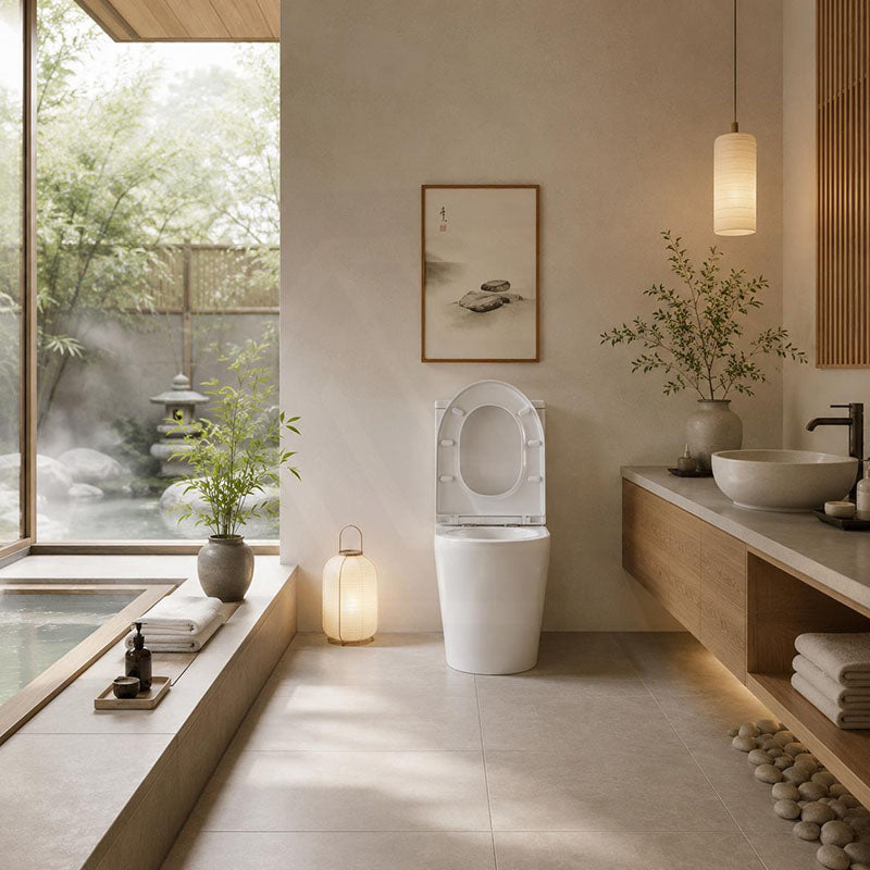 Rimless Tornado Back to Wall Toilet Suite Extra Large 673x415x865mm - Gloss White