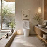 Rimless Tornado Back to Wall Toilet Suite Extra Large 673x415x865mm - Gloss White