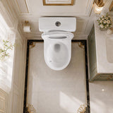 Rimless Tornado Back to Wall Toilet Suite Extra Large 673x415x865mm - Gloss White