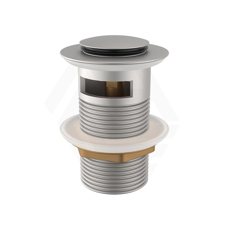 N#1(Nickel) Aquaperla 32/40mm Brushed Nickel Solid Brass Basin Pop Up Waste with Overflow