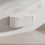1200mm Carysil Plywood Wall Hung Floating Vanity 12 O'clock/NO Tap Hole with Center Waste Hole Stone Top Brushed Gold Handle Included - Various Color