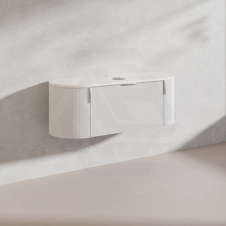 1200mm Carysil Plywood Wall Hung Floating Vanity 12 O'clock/NO Tap Hole with Center Waste Hole Stone Top In Various Color