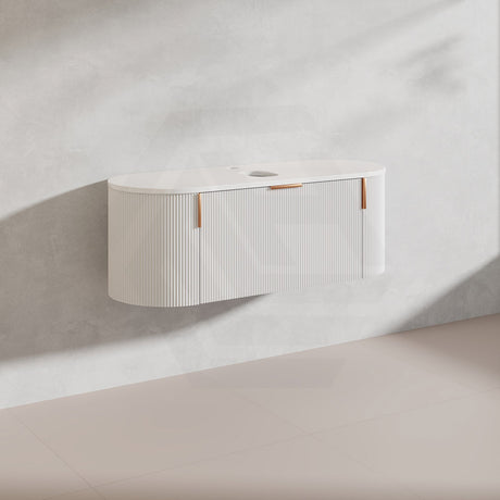 1200mm Carysil Plywood Wall Hung Floating Vanity 12 O'clock/NO Tap Hole with Center Waste Hole Stone Top In Various Color