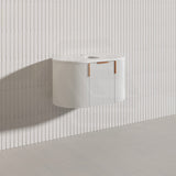 750mm Carysil Plywood Wall Hung Floating Vanity 12 O'clock/NO Tap Hole with Center Waste Hole Stone Top Brushed Gold Handle Included - Various Color