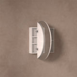 800x800x150 Carysil Orbit Round Mirror Plywood Shaving Mirror Cabinet Matt White