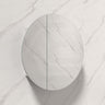 800x800x150mm Carysil Orbit Round Mirror Plywood Wall Hung Shaving Cabinet Matt White/Walnut