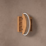 800x800x150mm Carysil Orbit Round Mirror Plywood Motion Sensor LED Shaving Cabinet Walnut