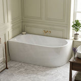 Carysil Gina Left / Right Corner Back to Wall Bathtub NO Overflow 1500/1700mm - Gloss White