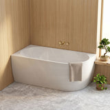 Carysil Gina Left / Right Corner Back to Wall Bathtub NO Overflow 1500/1700mm - Gloss White