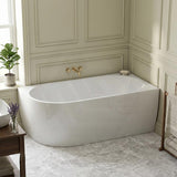 Carysil Gina Left / Right Corner Back to Wall Bathtub NO Overflow 1500/1700mm - Gloss White