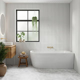 Carysil Gina Left / Right Corner Back to Wall Bathtub NO Overflow 1500/1700mm - Gloss White
