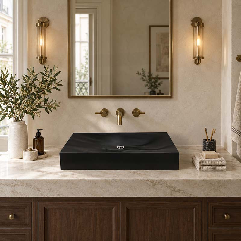 Dune Above Counter Wash Basin Sani-Quartz Composite High-end 815x465x130mm - Colours Available