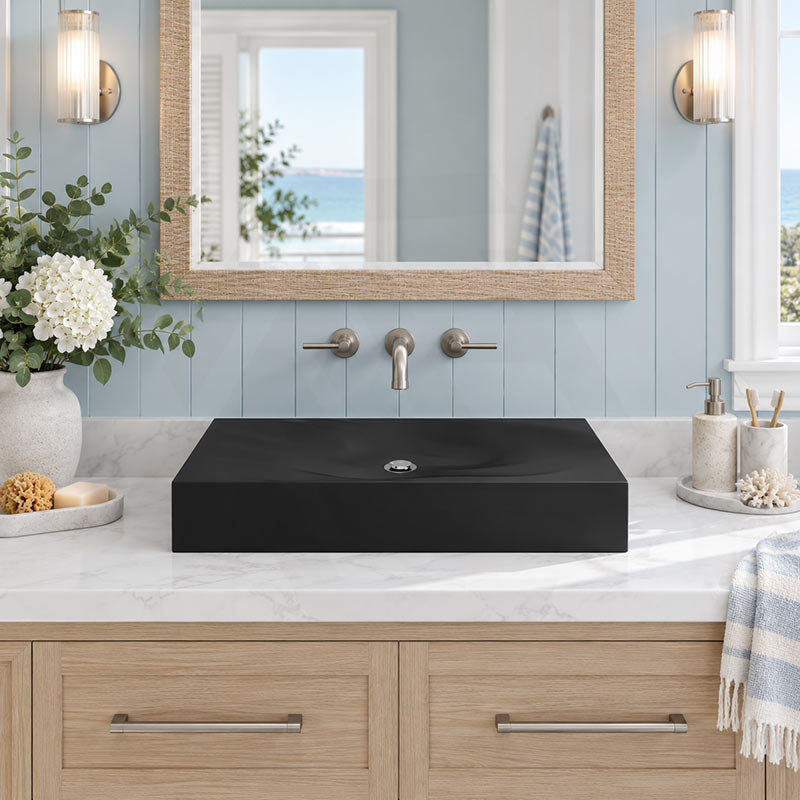Dune Above Counter Wash Basin Sani-Quartz Composite High-end 815x465x130mm - Colours Available