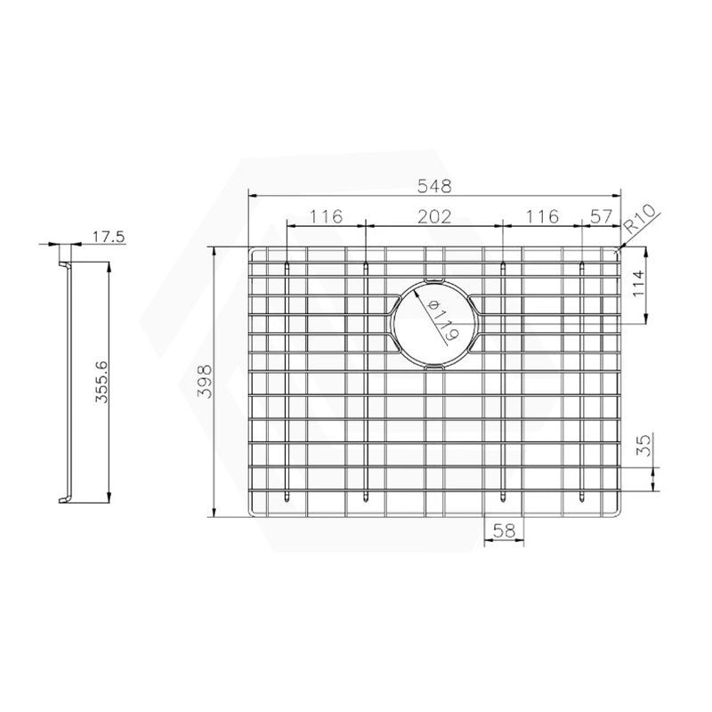 Navona Stainless Steel Sink Grids Chrome Multiple Sizes Available
