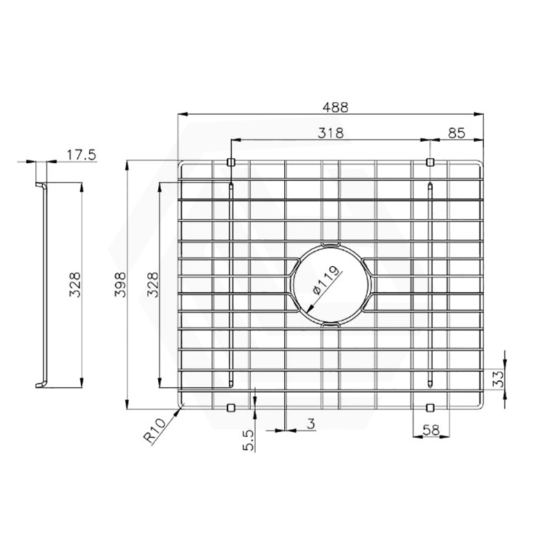 Navona Stainless Steel Sink Grids Chrome Multiple Sizes Available