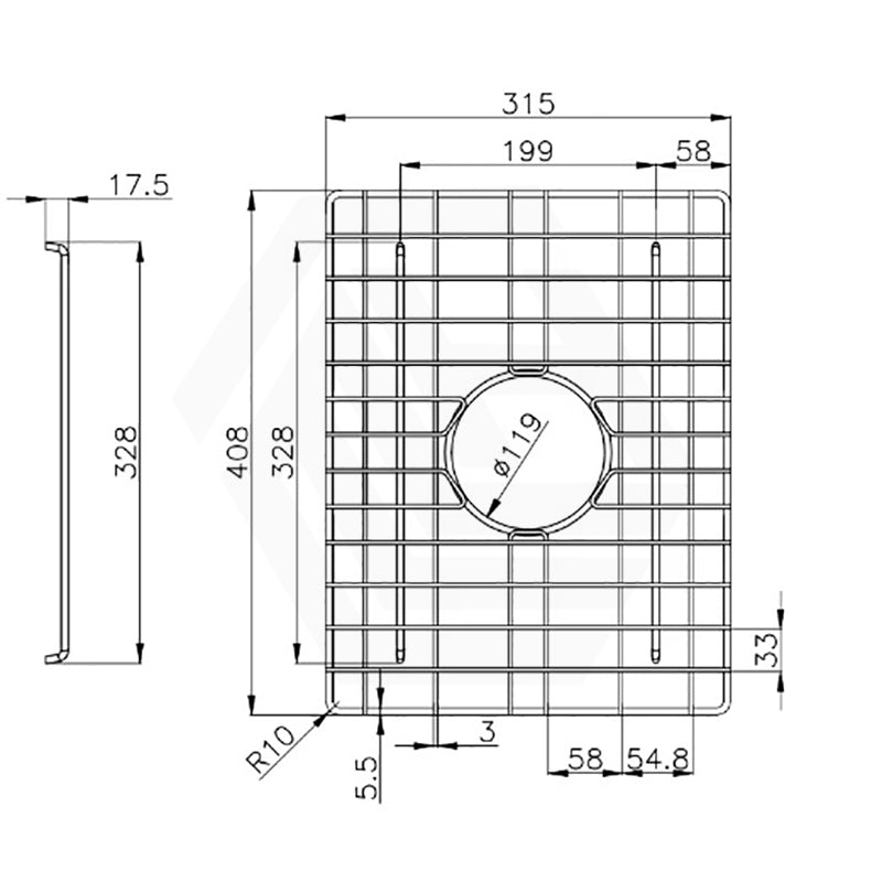 Navona Stainless Steel Sink Grids Chrome Multiple Sizes Available