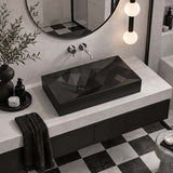 Kristall Above Counter Basin Bathroom Wash Basin Sani-Quartz Composite High-end 715x415x130mm - In Various Colour
