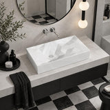 Kristall Above Counter Basin Bathroom Wash Basin Sani-Quartz Composite High-end 715x415x130mm - In Various Colour