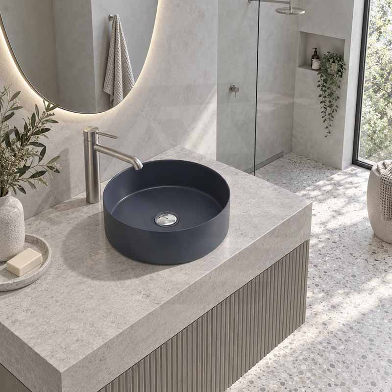 Carysil Round Above Counter Ceramic Basin 360x360x120mm - Variant Colour Available