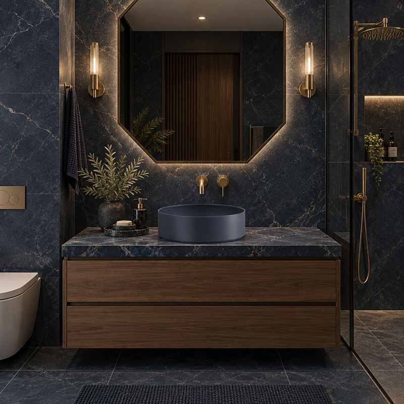 Carysil Round Above Counter Ceramic Basin 360x360x120mm - Variant Colour Available