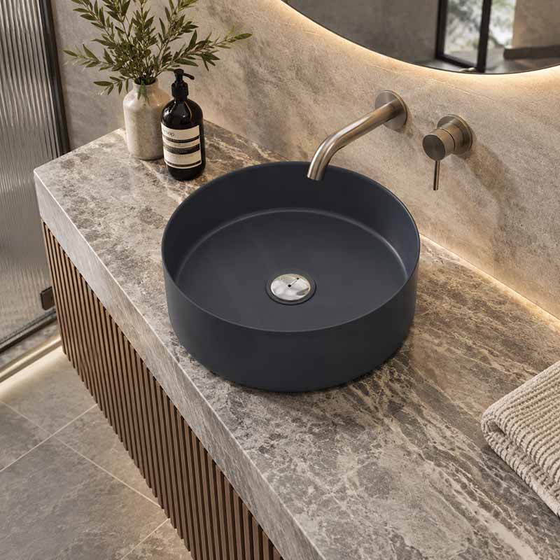 Carysil Round Above Counter Ceramic Basin 360x360x120mm - Variant Colour Available