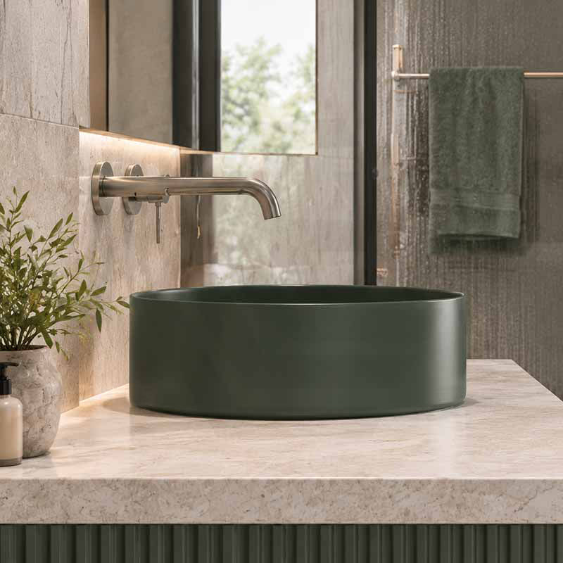 Carysil Round Above Counter Ceramic Basin 360x360x120mm - Variant Colour Available