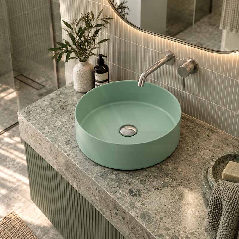 Carysil Round Above Counter Ceramic Basin 360x360x120mm - Variant Colour Available