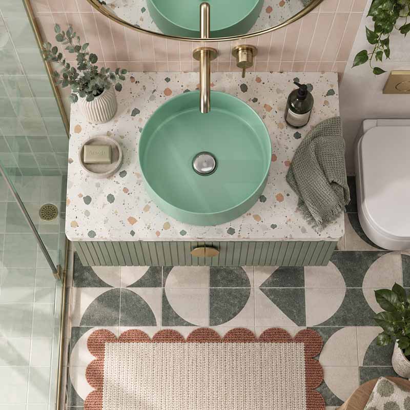 Carysil Round Above Counter Ceramic Basin 360x360x120mm - Variant Colour Available