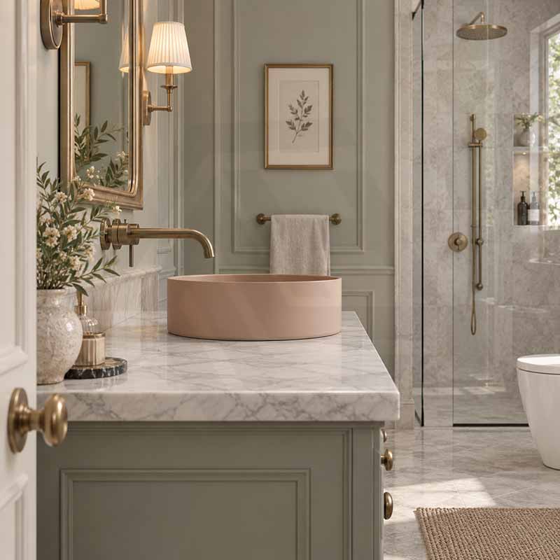 Carysil Round Above Counter Ceramic Basin 360x360x120mm - Variant Colour Available