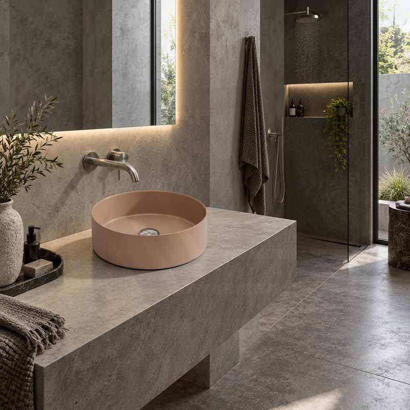 Carysil Round Above Counter Ceramic Basin 360x360x120mm - Variant Colour Available