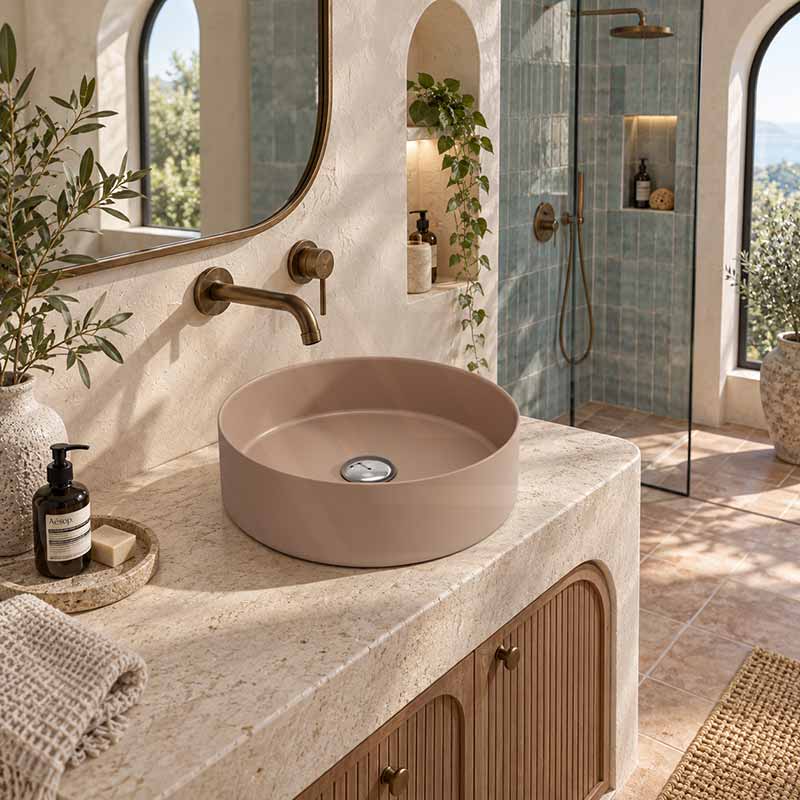 Carysil Round Above Counter Ceramic Basin 360x360x120mm - Variant Colour Available