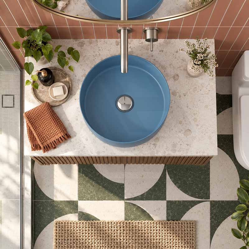 Carysil Round Above Counter Ceramic Basin 360x360x120mm - Variant Colour Available