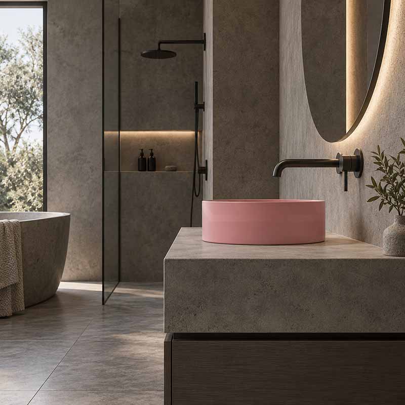 Carysil Round Above Counter Ceramic Basin 360x360x120mm - Variant Colour Available
