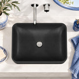 SeeRose Above Counter Basin Wash Basin Sani-Quartz Composite 545x415x130mm - Matt Black/Gloss White