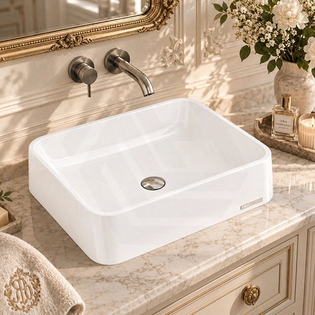 SeeRose Above Counter Basin Wash Basin Sani-Quartz Composite 545x415x130mm - Matt Black/Gloss White