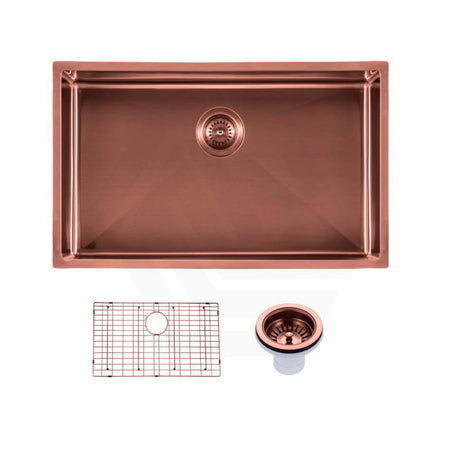 762x457x254mm Stainless Steel Single Bowl Kitchen Sink Top/Flush/Under Mount Rose Gold