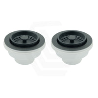 90/114mm Matt Black/White Kitchen Sink Strainer Waste Assembly for Stone Sink