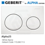 Geberit Alpha25 Round Dual Flush Plate for Concealed Cistern Various Colours Available