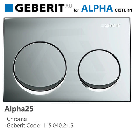 Geberit Alpha25 Round Dual Flush Plate for Concealed Cistern Various Colours Available
