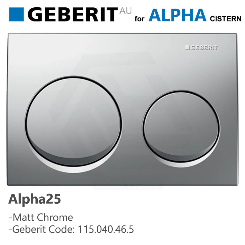 Geberit Alpha25 Round Dual Flush Plate for Concealed Cistern Various Colours Available