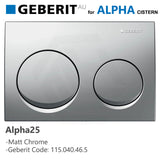 Geberit Alpha25 Round Dual Flush Plate for Concealed Cistern Various Colours Available