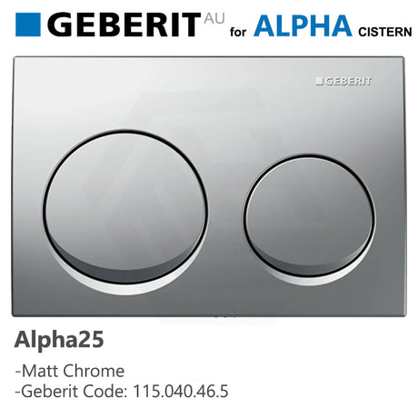 Geberit Alpha25 Round Dual Flush Plate for Concealed Cistern Various Colours Available