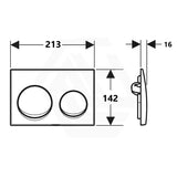 Geberit Alpha25 Round Dual Flush Plate for Concealed Cistern Various Colours Available